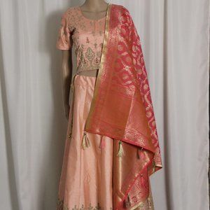 Coral Pink Lehenga